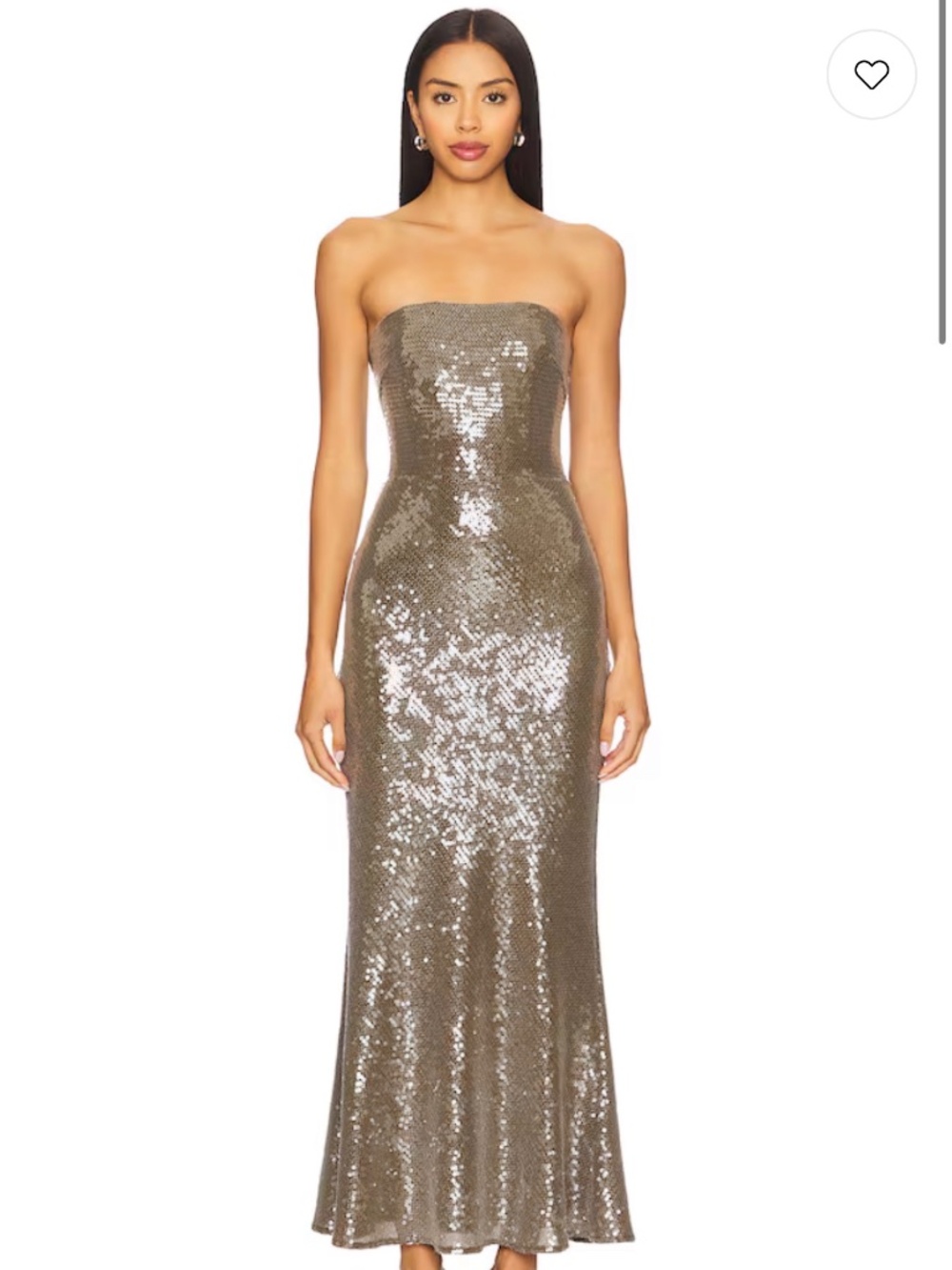 Sau Lee olive green sequin dress